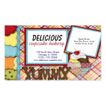 Kuchen-Bäckerei Visitenkarten Vorlagen