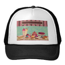 Kuchen-Kuchen-Party-Zeichen-Fahne Baseballcap