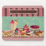 Kuchen-Kuchen-Party-Zeichen-Fahne Mousepads