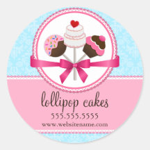 Kuchen-Pop-Bäckerei-Kasten-Siegel Runde Sticker