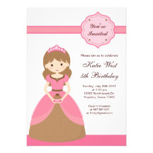 Kuchen-Prinzessin Birthday Invitation Einladungskarten