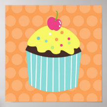 Kuchen-süße Mädchen-Kinderzimmer-Wand-Kunstdrucke Posterdruck