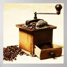 Küchenbild Kaffeemühle Plakat