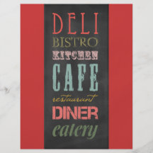 Küchetafel KÜCHEN-RESTAURANT-FEINKOSTGESCHÄFT-CAFÉ Flyerbedruckung