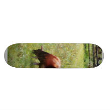 Kuh, die in der Weide weiden lässt Individuelle Skatedecks