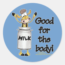 Kuh in der Milch-Dose Sticker