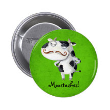 Kuh mit den Schnurrbärten Anstecknadelbutton