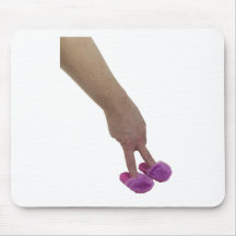 Kühlen in den rosa Pantoffeln Mousepads