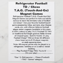 Kühlschrank-Fußball TD ETIKETTIEREN Magnet-Spiel Bedruckte Flyer