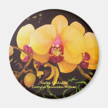 Kühlschrankmagnet "Gelbe Orchidee"