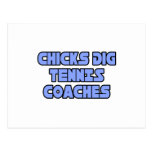 Küken-Grabungs-Tennis-Trainer Postkarten