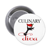 Kulinarische Diva Anstecknadelbutton