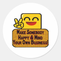 Kümmern Sie sich um Ihr Geschäft Runde Sticker