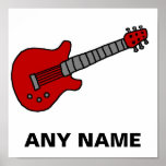 Kundengebundenes Gitarren-Hemd für Jungen oder Mäd Poster