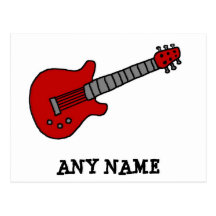 Kundengebundenes Gitarren-Hemd für Jungen oder Mäd Postkarten