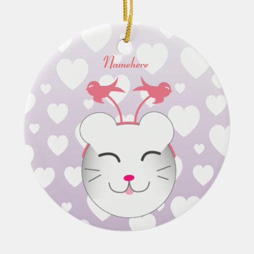 Kundengerecht: Kawaii Alfie Miezekatze Weihnachtsbaum Ornamente