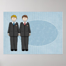 Kundengerechte 2 Bräutigame, die Plakat Wedding si