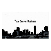 Kundengerechte Karten Skyline Denvers Colorado Visitenkartenvorlagen