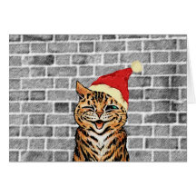 Kundengerechte lustige Katzen-Weihnachtskarte