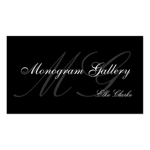 Kundengerechte Monogramm-Ebenen-Visitenkarte
