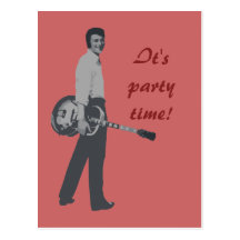 Kundengerechte retro Party Einladung Postkarte
