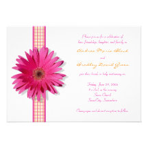 Kundengerechte rosa Gerbera-Gänseblümchen-Hochzeit