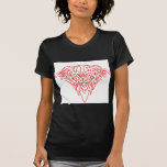Kundengerechter keltischer/Stammes- Herz-Kontur-En Tshirts