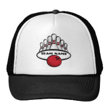 Kundengerechter roter Bowlingsteamsporthut Trucker Mütze