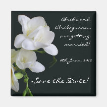 Kundengerechter Save the Date Magnet, Freesias Magnete