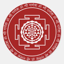 Kundengerechtes geistiges Shree Yantra Runder Sticker