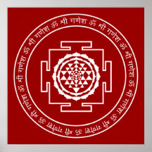 Kundengerechtes geistiges Shree Yantra Plakatdrucke