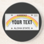 (Kundengerechtes) hawaiisches Kfz-Kennzeichen Getränke Untersetzer