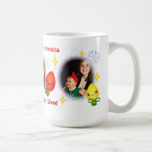 Kundenspezifische Foto Kawaii Weihnachtslicht-Kaff