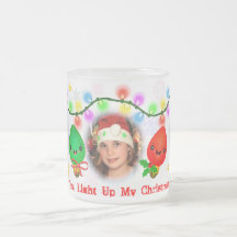 Kundenspezifische Foto Kawaii Weihnachtslicht-Kaff