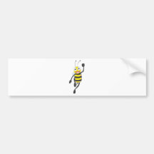 Kundenspezifische Hemden: Laufende springende Bien Auto Sticker