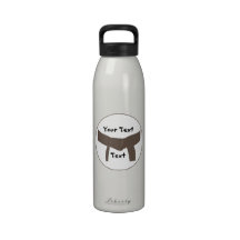 Kundenspezifische Kampfkunst-Brown-Gurt-Wasser-Fla Wiederverwendbare Wasserflaschen