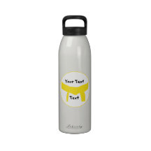 Kundenspezifische Kampfkunst-gelbe Gurt-Wasser-Fla Wiederverwendbare Wasserflaschen