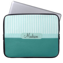 Kundenspezifische personalisierte aquamarine Strei Computer Schutzhüllen