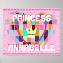 KUNDENSPEZIFISCHE PRINZESSIN POSTER… ADDIEREN DEN 