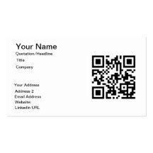 Kundenspezifische QR Code-Visitenkarten