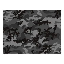 Kundenspezifische schwarze Camouflage-Postkarte