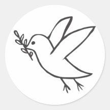 Kundenspezifische Taube des Friedensskizze-Logos Sticker