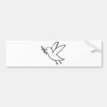 Kundenspezifische Taube des Friedensskizze-Logos Autosticker