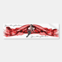 Kundenspezifischer Autoaufkleber Damen-In Red