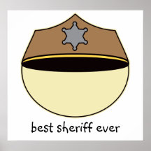 Kundenspezifischer bester Sheriff überhaupt Plakatdrucke