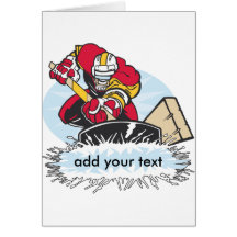 Kundenspezifischer Hockey-Spieler Grußkarten