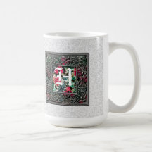 Kundenspezifischer Monogrammentwurf Tee Tassen