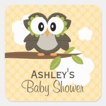 Kundenspezifisches Eulen-Gastgeschenk beschriftet  Stickers