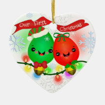 Kundenspezifisches Foto-erste Weihnachtslicht-Verz Weihnachtsbaum Ornament