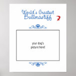 Kundenspezifisches Foto! Weltbestes Bullmastiff Plakatdrucke
